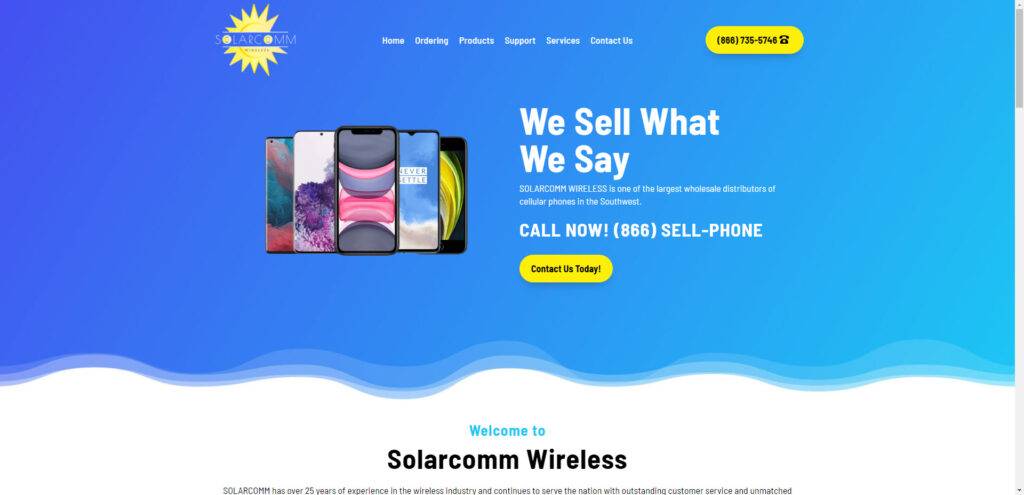 Web Design - Solarcomm Screenshot - Tempe AZ