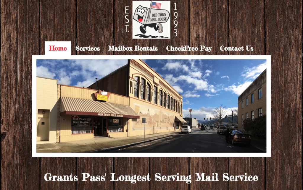 Web Design - Old Town Screen Shot Updated 71218 - Grants Pass OR