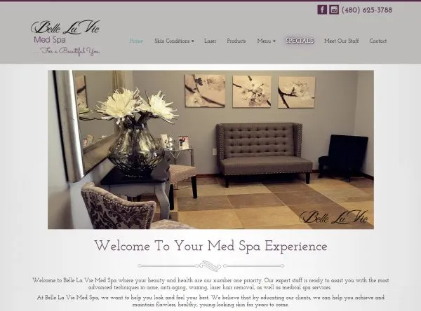 Web Design - Belle La Vie - Tempe AZ