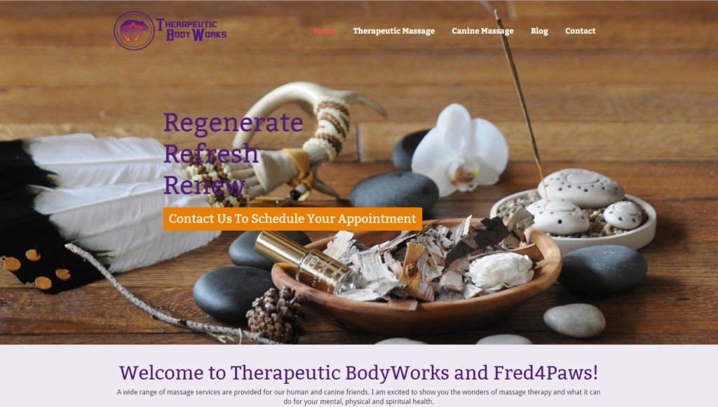 Web Design - Therapeutic Body Works - Castle Rock CO