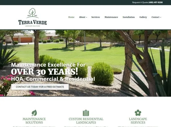 Web Design - Terra Verde - Gilbert AZ
