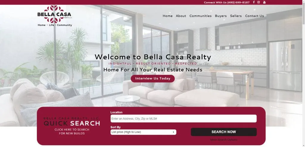 Web Design - Bella Casa - Chandler AZ