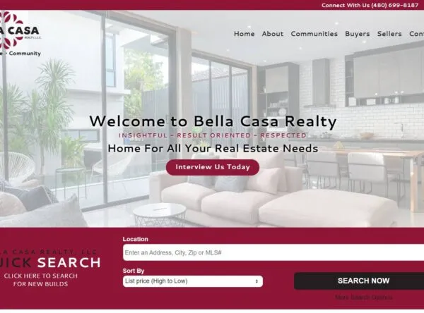 Web Design - Bella Casa - Chandler AZ
