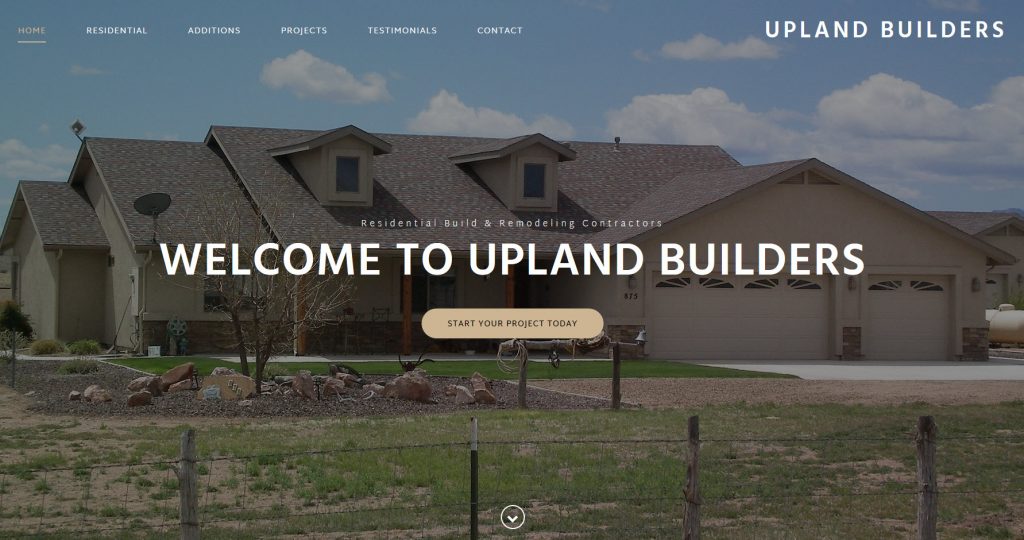 Web Design - Upland Builders - Flagstaff AZ
