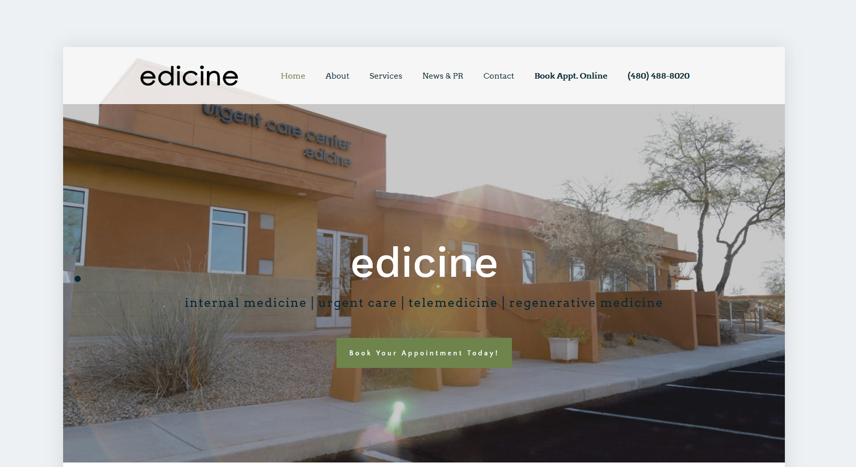Health and Wellness Website Design - Edicine – Scottsdale, Arizona
