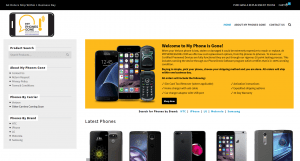 Web Design - My Phones Gone - Screen shot - Mesa AZ