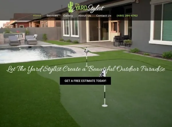 Contractor Website Design - Yard Stylist - Gilbert AZ