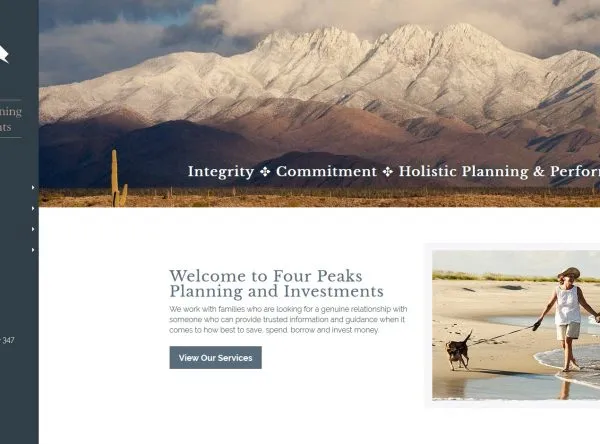 Financial Planning Web Design Screenshot - Four Peaks - Gilbert, AZ - Created by Web Designs Your Way