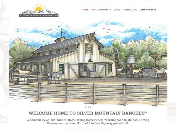 Ranch Web Design Screenshot - Silver Mountain Ranches - Yavapai County, AZ - Created by Web Designs Your Way