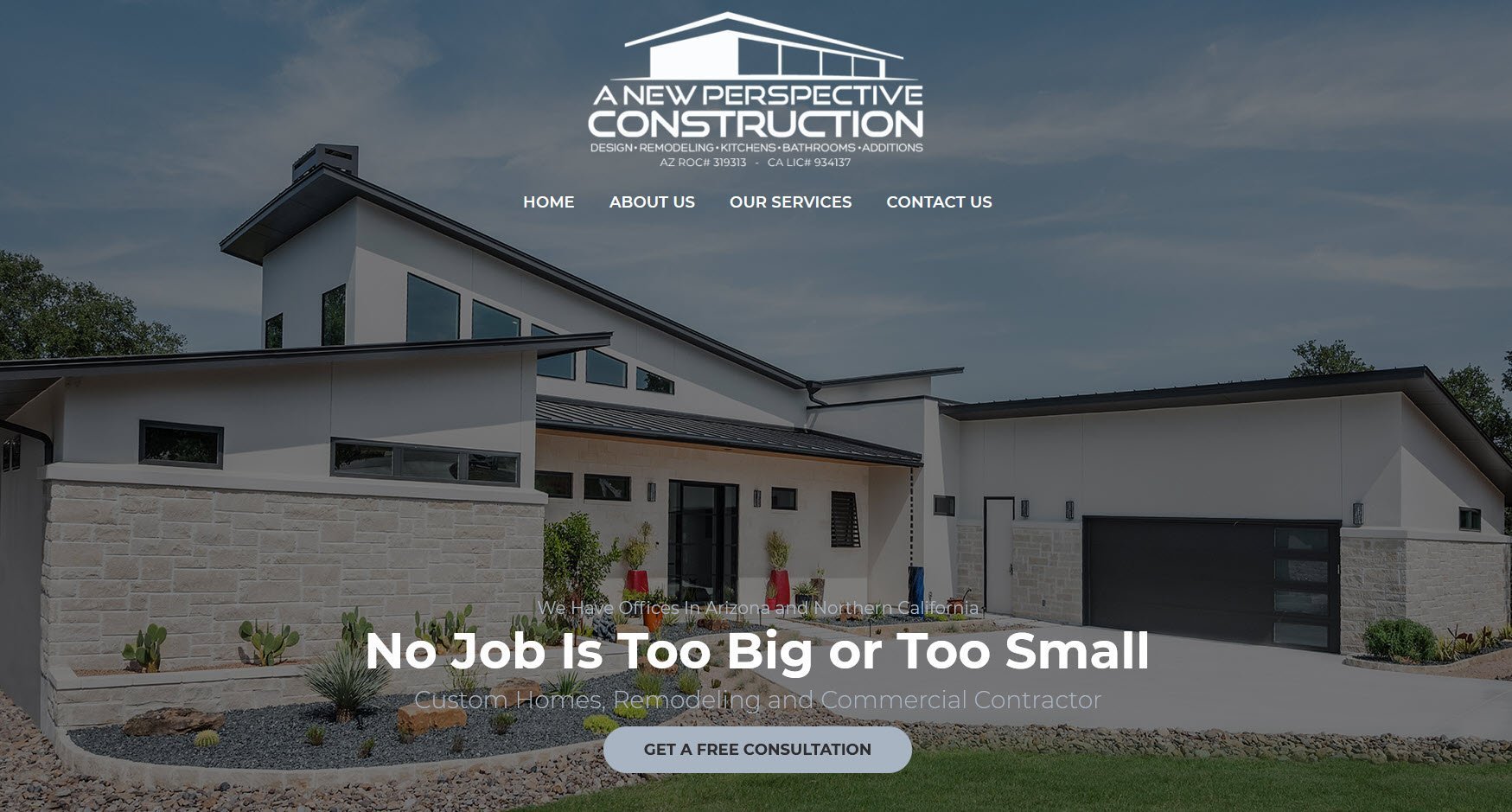 New Home Builder Website Design - A New Perspective Construction – Queen Creek, Arizona & Sunnyvale, California