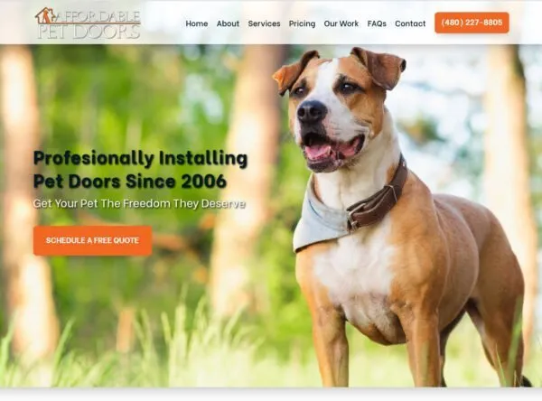 Affordable Pet Doors in Gilbert Arizona - Pet Services Web Design