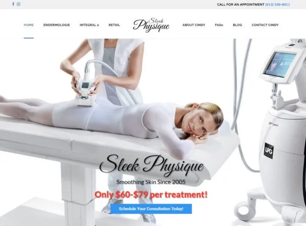 Sleek Physique - Leawood Kansas - Healthy Living Website Design