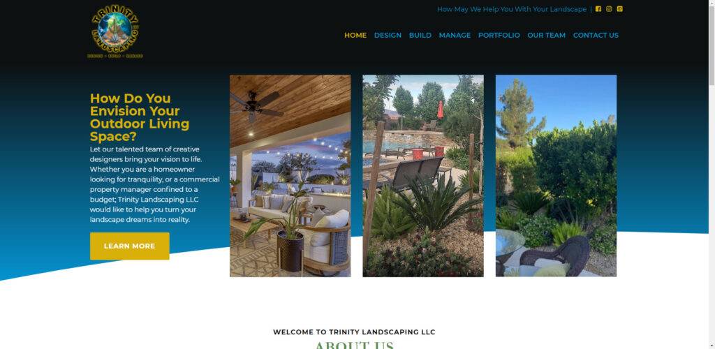 Trinity Landscaping - Gilbert Arizona - Contractor Web Design