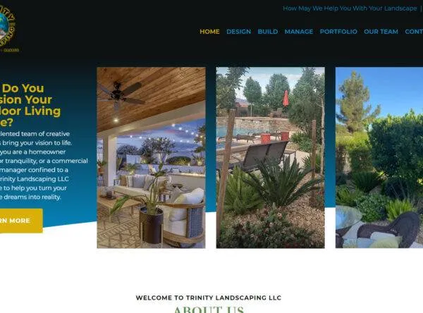 Trinity Landscaping - Gilbert Arizona - Contractor Web Design